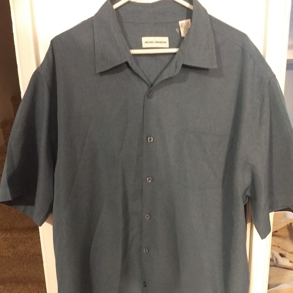 Michael Brandon Mens Button Short Sleeve Shirt